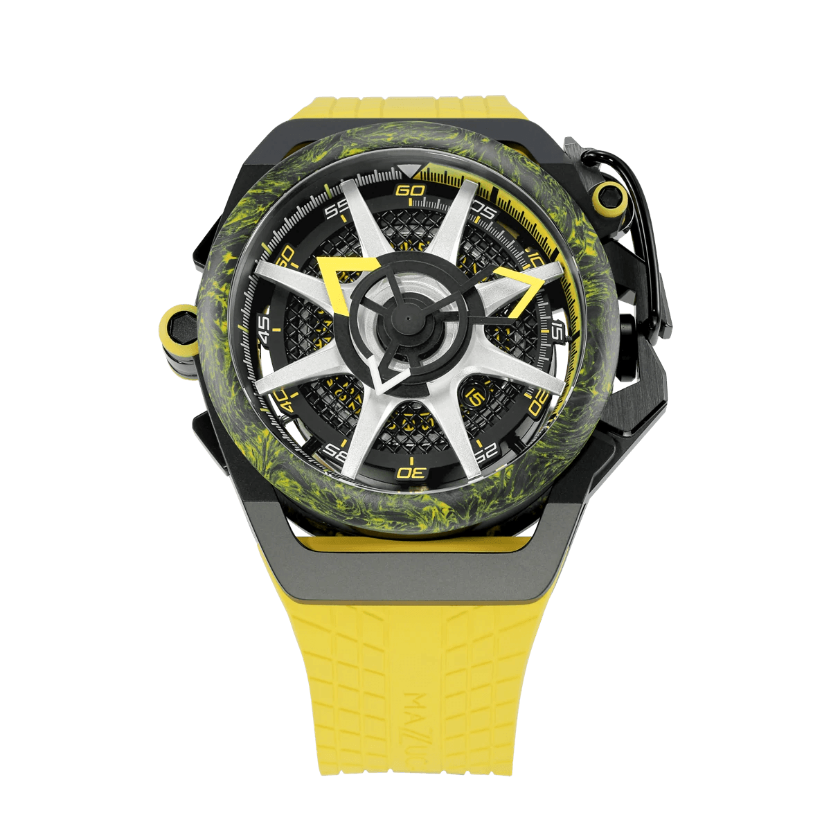 Mazzucato Reversible Watch Monza Yellow Carbon