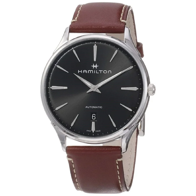 Hamilton Men's H38525881 Jazzmaster Automatic Brown Leather Watch