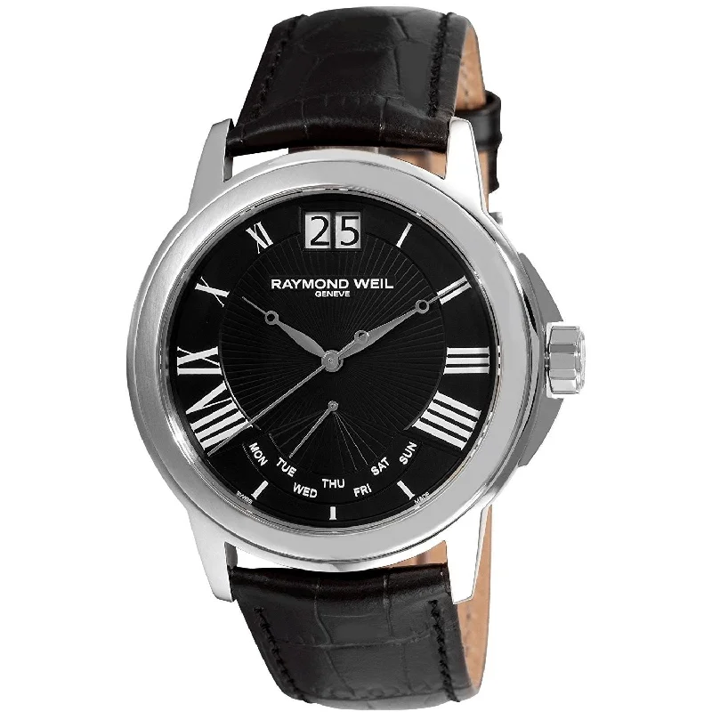 Raymond Weil Men's 9576-STC-00200 Tradition Black Leather Watch