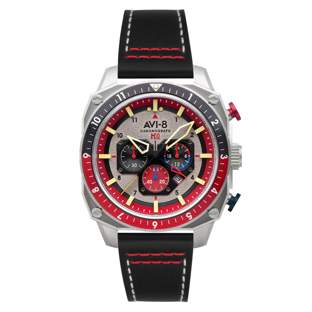 AVI-8 Hawker Hunter Atlas Men's Red Watch AV-4100-03