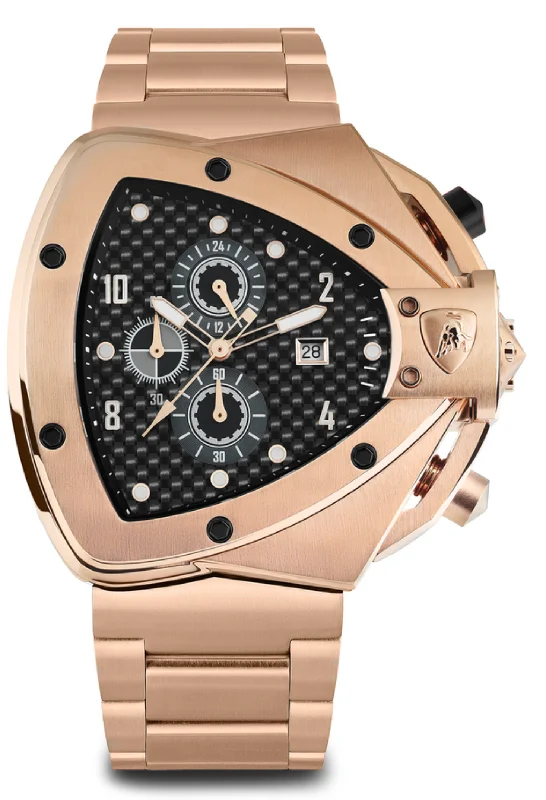 Tonino Lamborghini Men's Chronograph Watch Spyder Horizontal Rose Gold T20SH-C-B