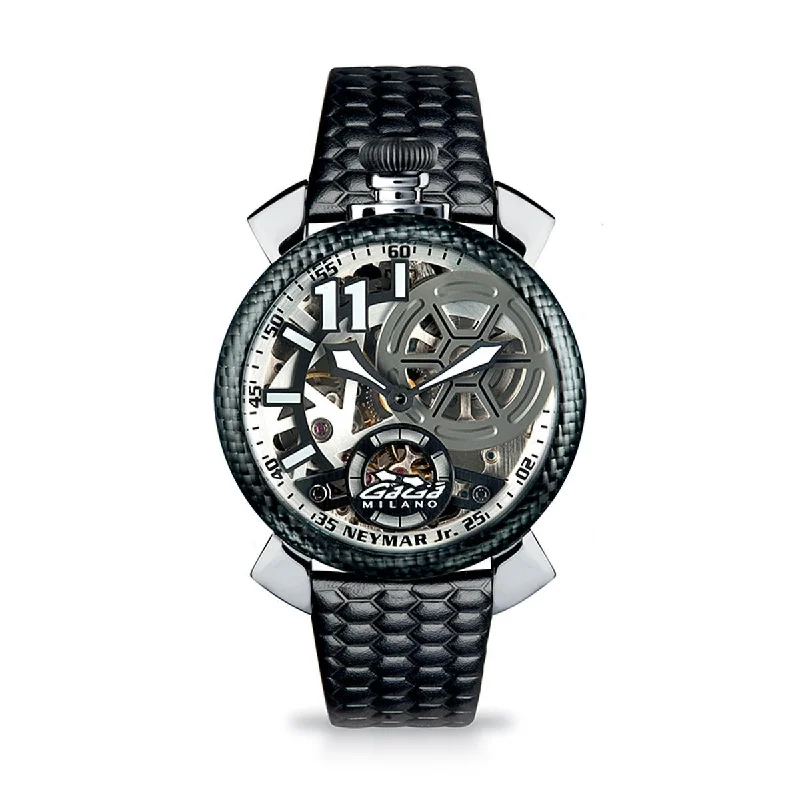 Gaga Milano Watch Neymar Jr. Skeleton Steel Carbon Limited Edition