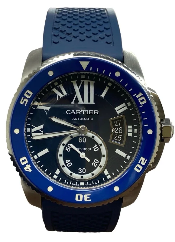 Cartier Calibre Diver 3729 WSCA0011 Blue Dial Automatic Men's Watch