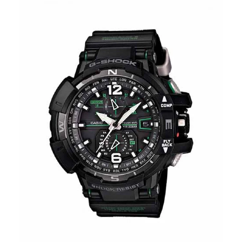 Casio Men's GWA1100-1A3 G-Shock Chronograph Black Resin Watch