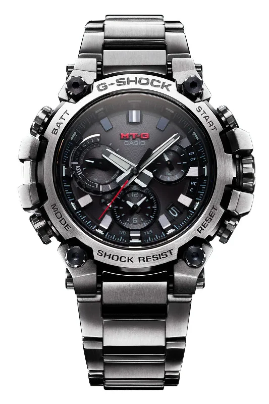 G-Shock MT-G Silver with Black Partial IP MTG-B3000D-1A