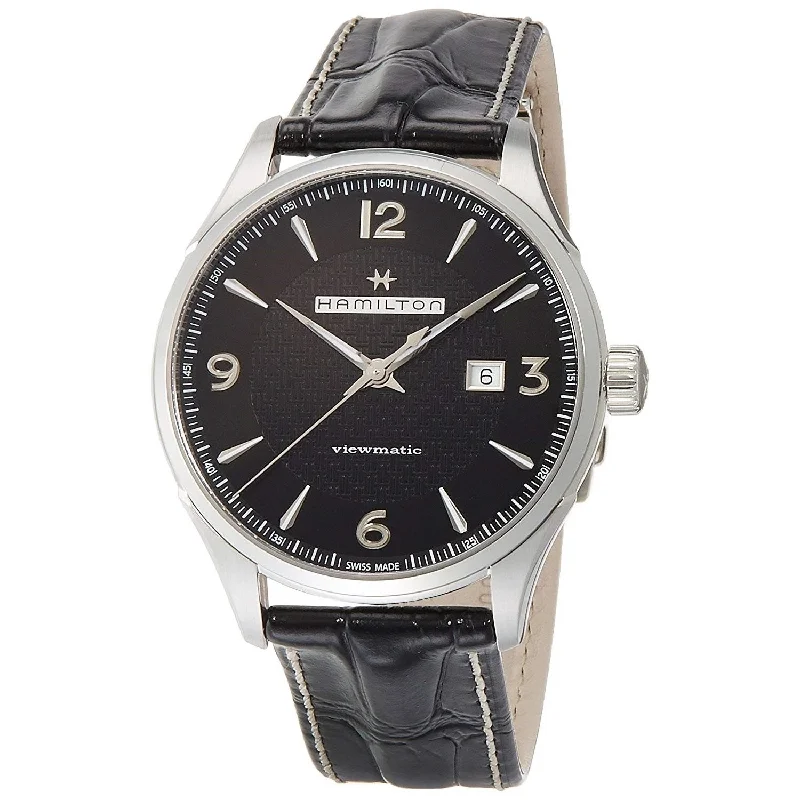 Hamilton Men's H32755731 Jazzmaster Automatic Black Leather Watch