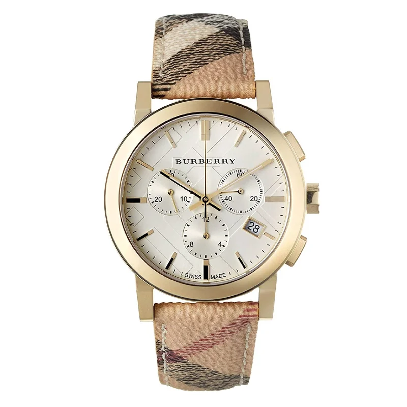 Burberry Watch Haymarket Chronograph Gold 38mm BU9752