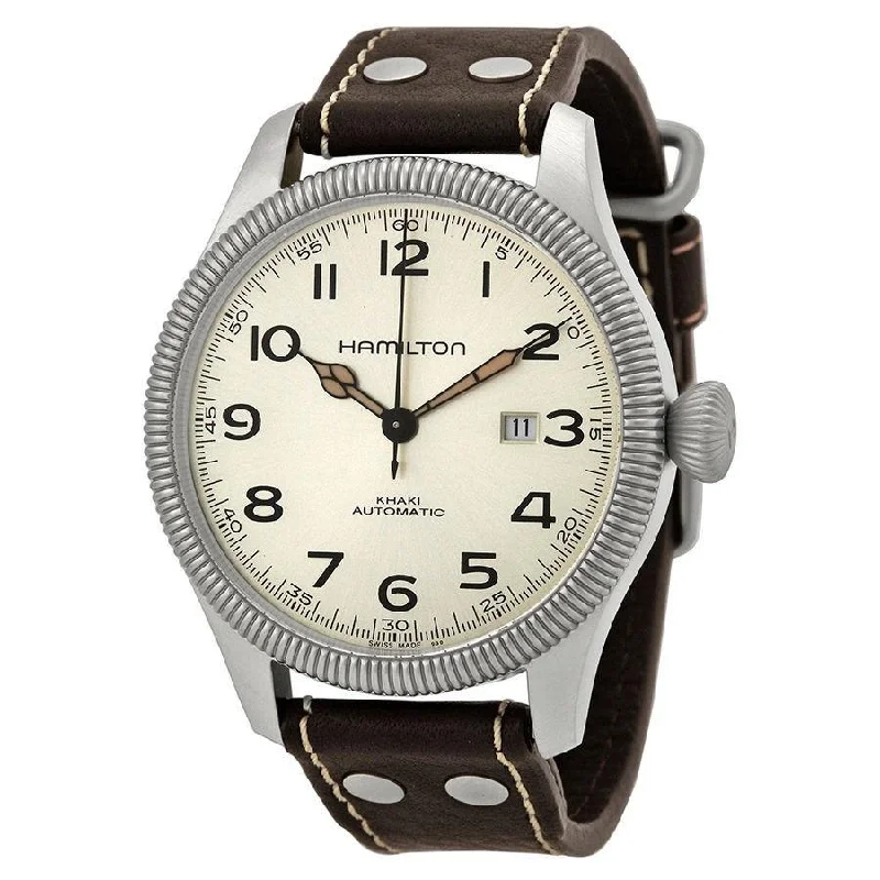 Hamilton Men's H60515593 Khaki Pioneer Field Brown Leather Watch