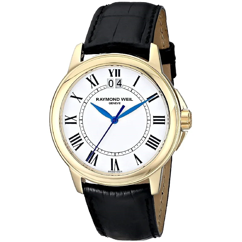 Raymond Weil Men's 5476-P-00300 Tradition Black Leather Watch