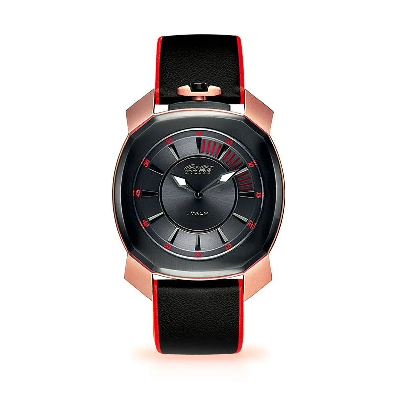 Gaga Milano Watch Frame_One Rose Gold Red 7054.01