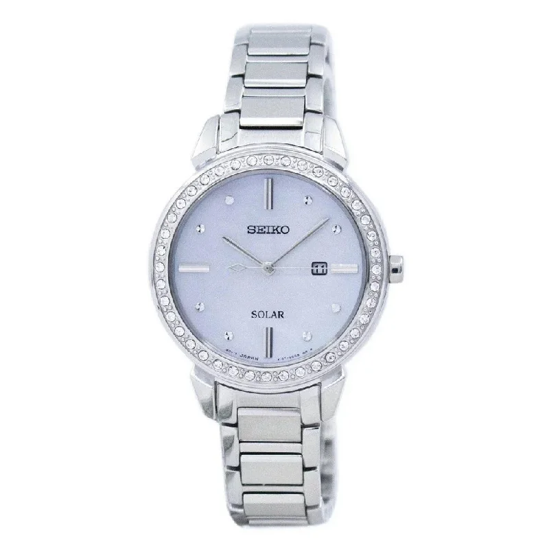 Seiko Solar Diamond Accent Ladies Watch SUT327P1