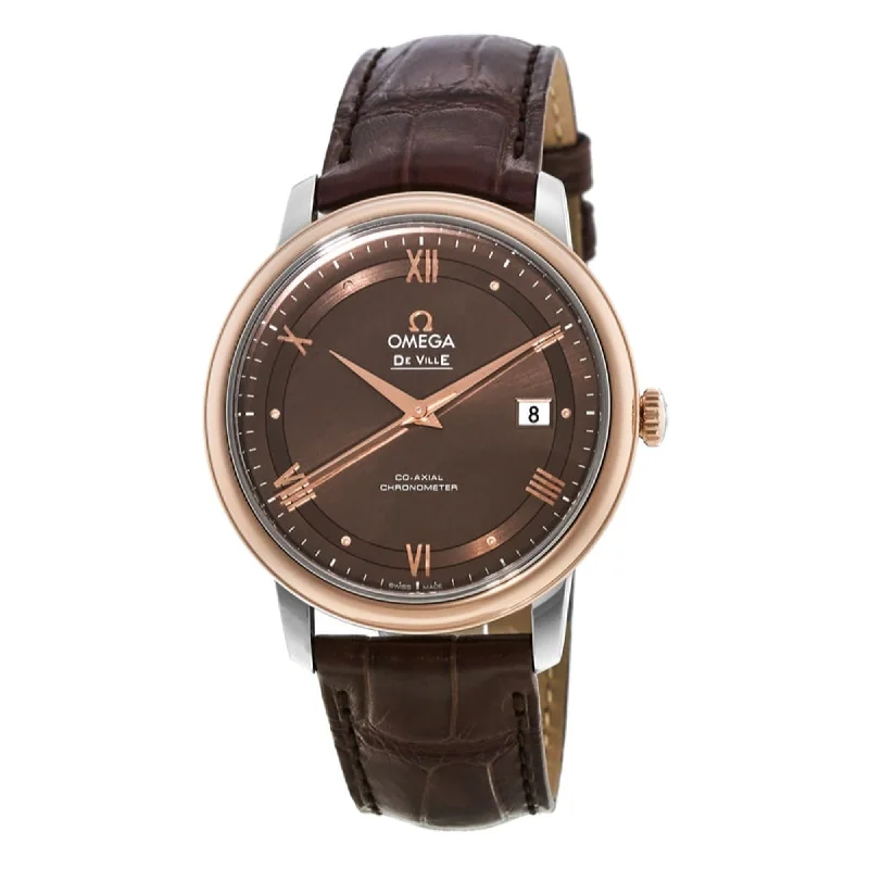 Omega Men's 424.23.40.20.13.001 De Ville Brown Leather Watch