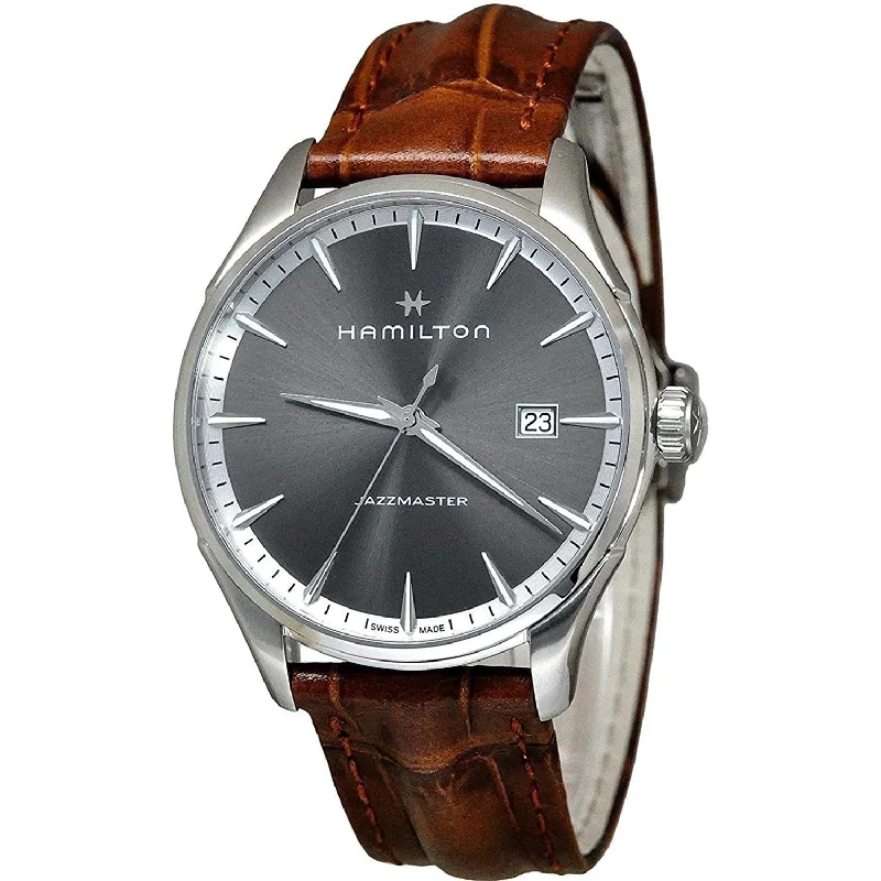 Hamilton Men's H32451581 Jazzmaster Brown Leather Watch