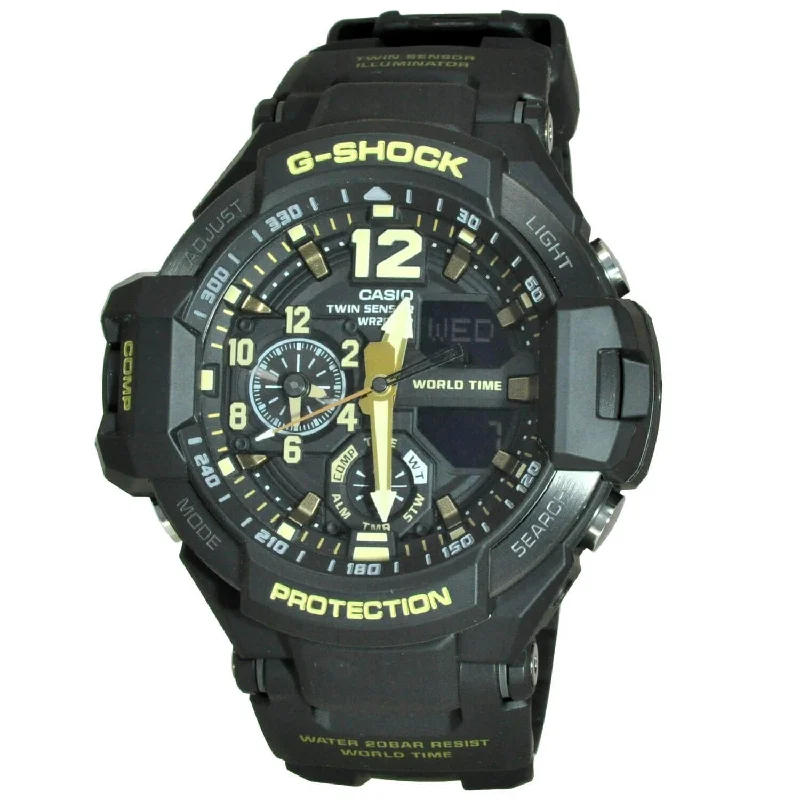 Casio Men's GA1100GB-1A G-Shock Black Resin Watch