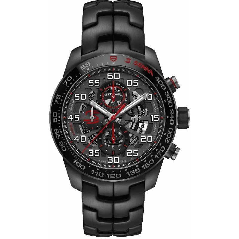 Tag Heuer Men's CAR2A1L.BA0688 Carrera Chronograph Black Stainless Steel Watch