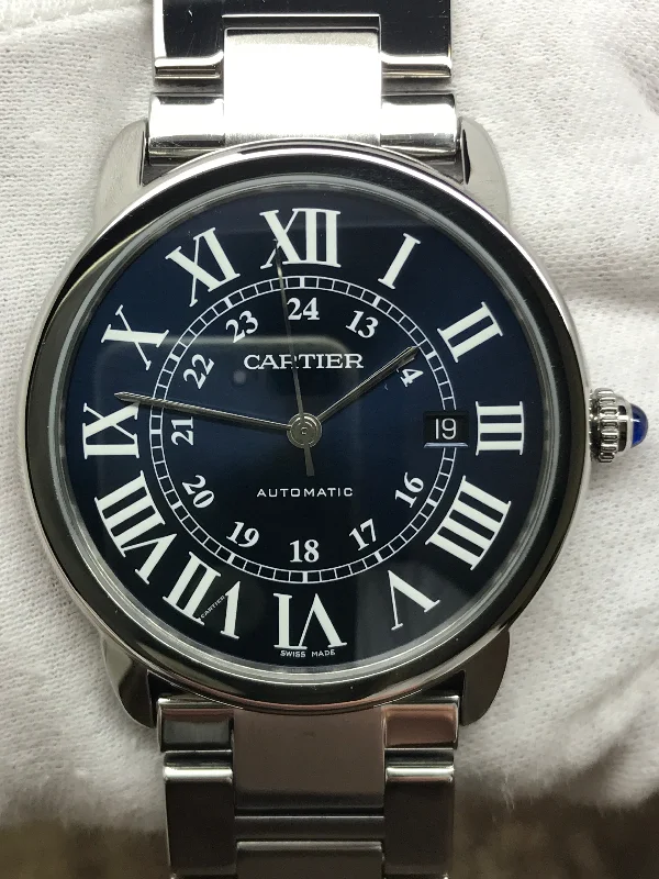 Cartier Ronde Solo de Cartier WSRN0023 Blue Roman Dial Automatic Men's Watch